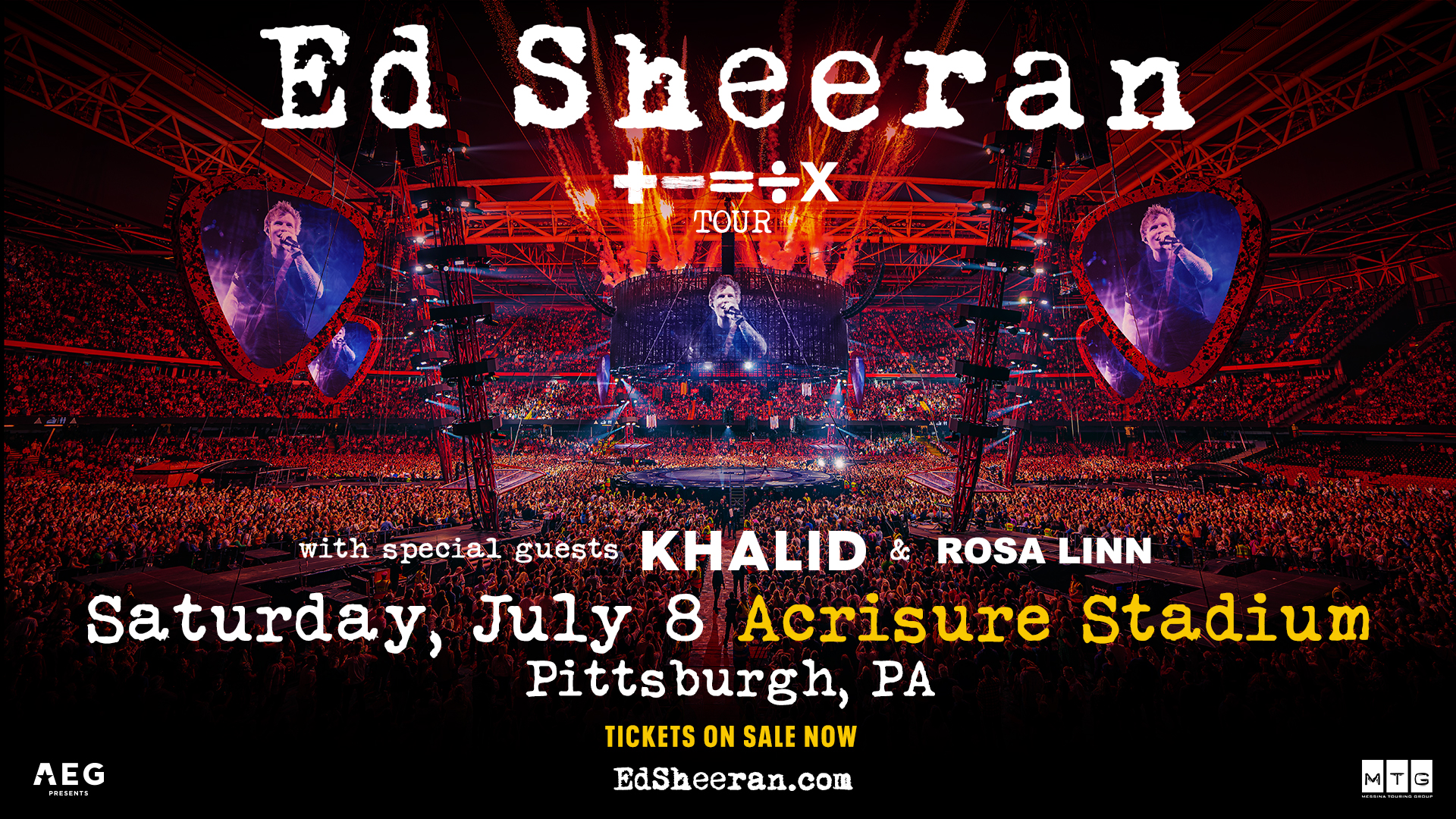 Ed Sheeran's Mathematics Tour 2023 - Saturday, July 8, 2023 at Acrisure Stadium