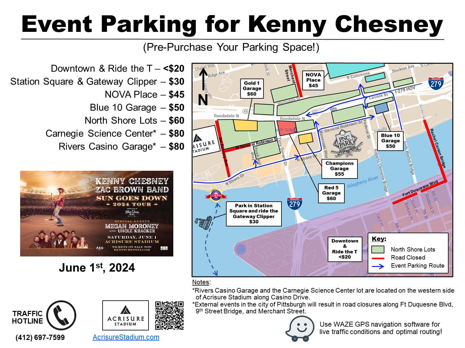 Event Parking for Concerts - Acrisure Stadium