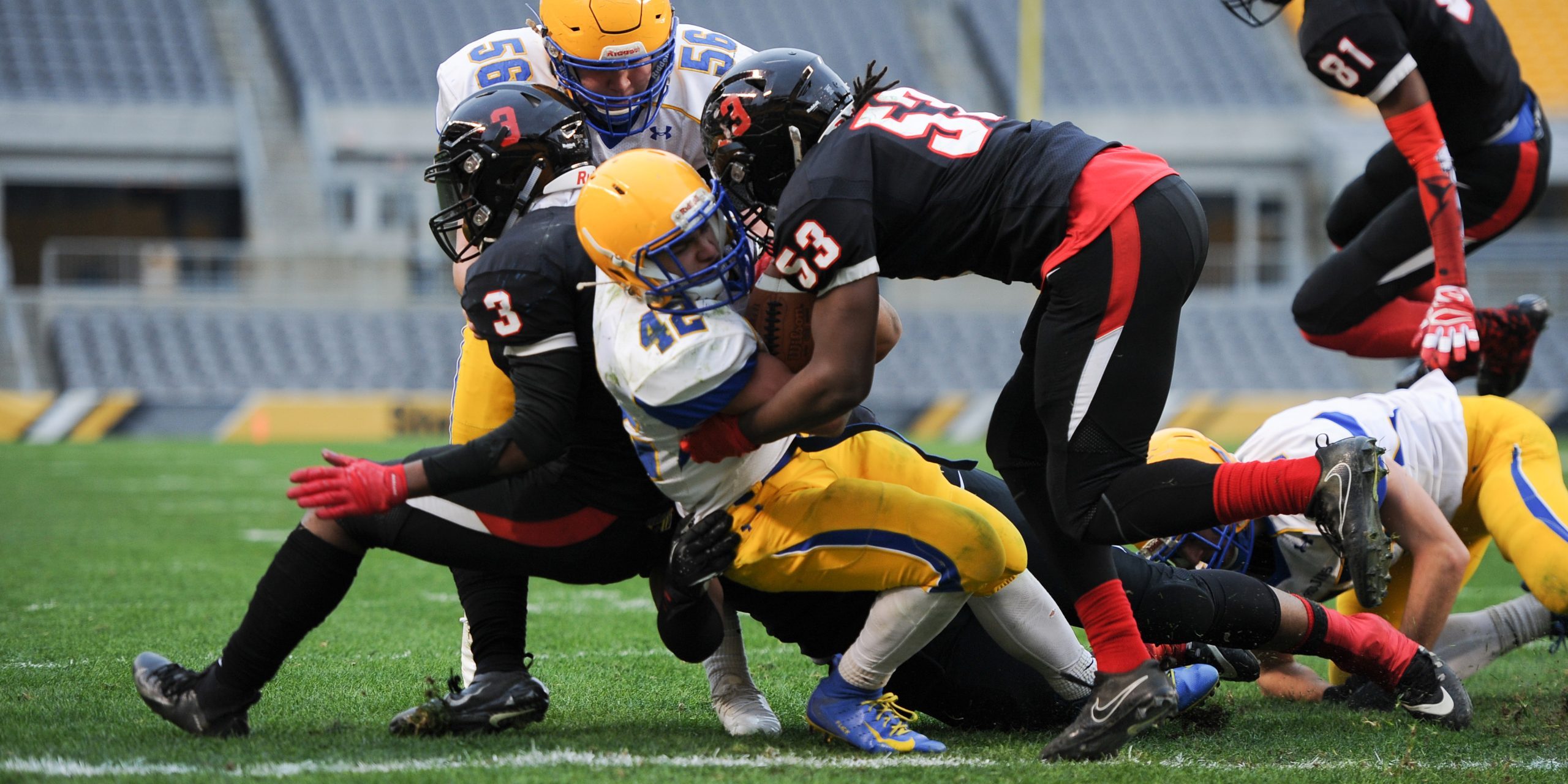 Game action from a WPIAL Championship game at Acrisure Stadium