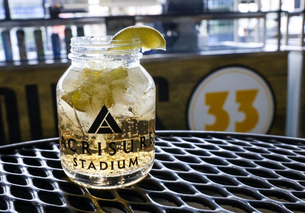 An ice cold mixed drink from Spirits 33 at Acrisure Stadium
