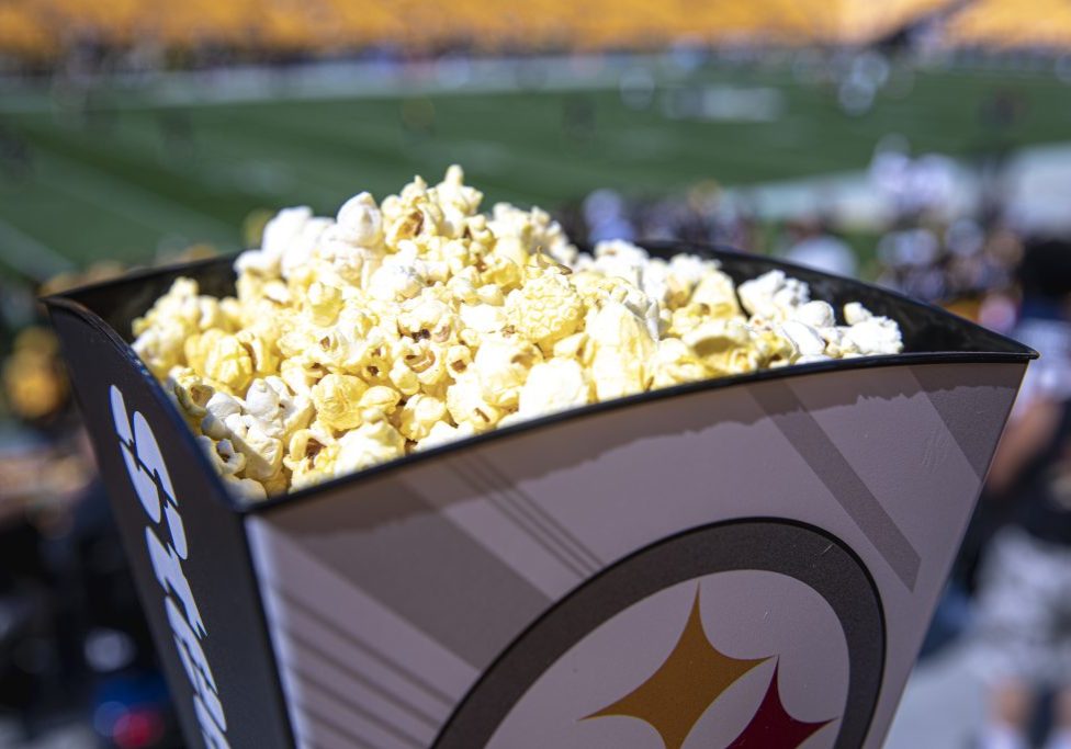 Popcorn from the Goal Line Stand concessions station at Acrisure Stadium
